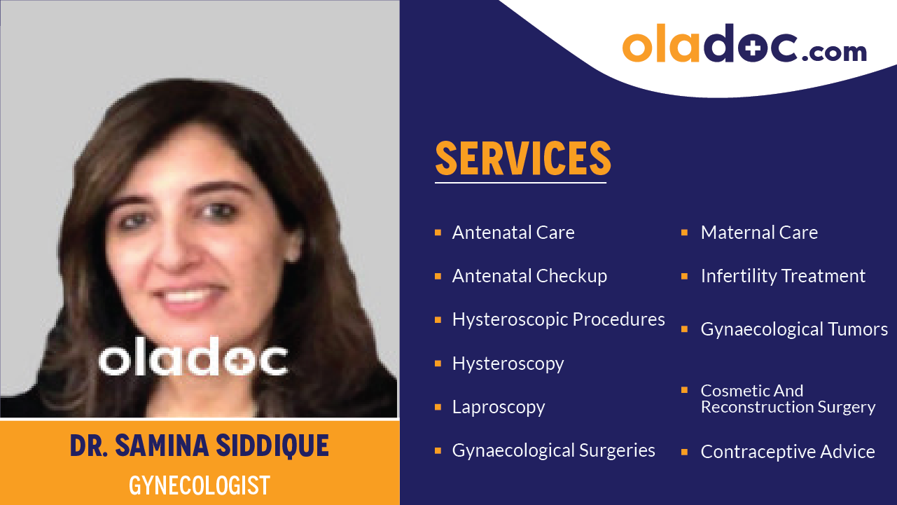 Services provided by Dr.Samina Siddique